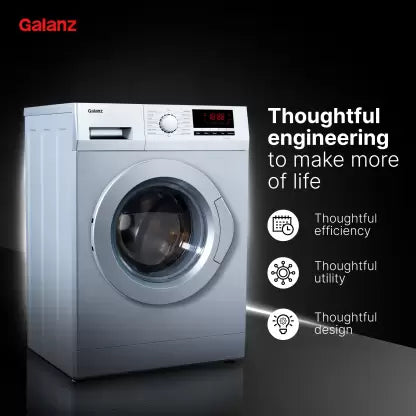 Galanz 7 kg Quick Wash Fully Automatic Front Load Washing Machine with In-built Heater Silver  (XQG70-F712DE)(OPEN BOX) Galanz 7 kg Quick Wash Fully Automatic Front Load Washing Machine with In-built Heater Silver  (XQG70-F712DE)(OPEN BOX)